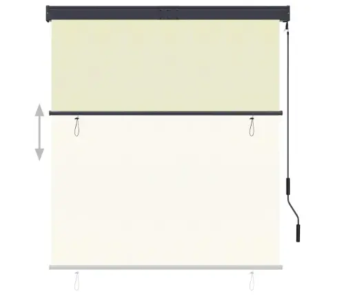 Āra Ruļļu Žalūzija, 140X250 Cm, Krēmkrāsas Vidaxl