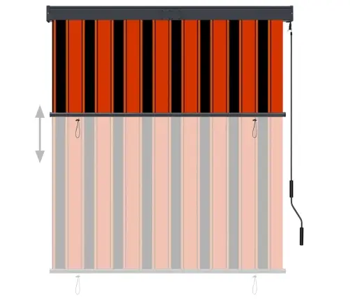 Āra Ruļļu Žalūzija, 140X250 Cm, Brūna Un Oranža Vidaxl Āra Ruļļu Žalūzija, 140X250 Cm, Brūna Un Oranža Vidaxl