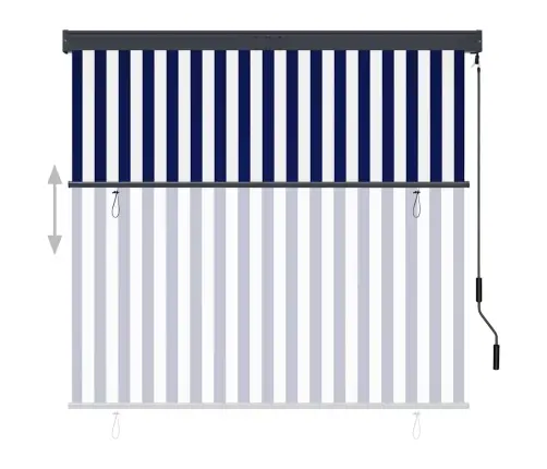 Lauko Roletas, Baltos Ir Mėlynos Spalvų, 160X250Cm