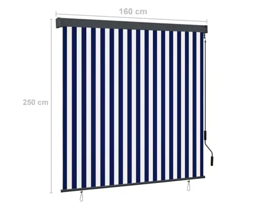 Lauko Roletas, Baltos Ir Mėlynos Spalvų, 160X250Cm