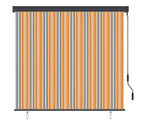 Āra Ruļļu Žalūzija, 160X250 Cm, Dzeltena Un Zila Vidaxl