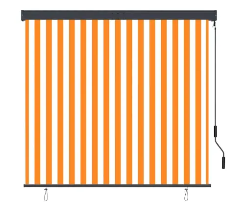 Āra Ruļļu Žalūzija, 160X250 Cm, Balta Un Oranža  Vidaxl Āra Ruļļu Žalūzija, 160X250 Cm, Balta Un Oranža  Vidaxl