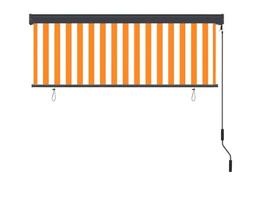Āra Ruļļu Žalūzija, 160X250 Cm, Balta Un Oranža  Vidaxl Āra Ruļļu Žalūzija, 160X250 Cm, Balta Un Oranža  Vidaxl