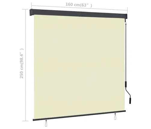Väliruloo 160 X 250 cm Kreemjasvalge