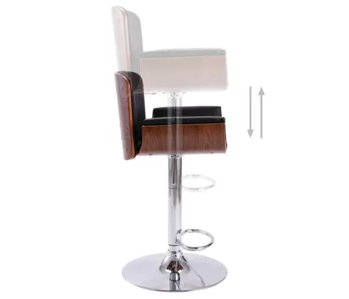 Bāra Krēsls, Melna Mākslīgā Āda Vidaxl