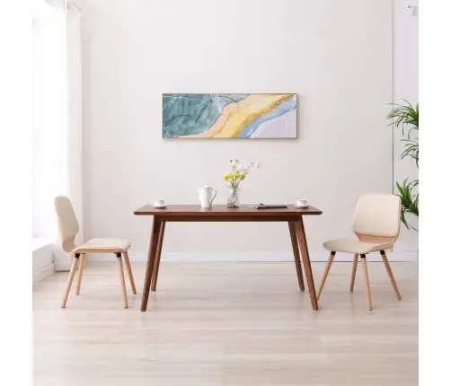 Söögitoolid 2 Tk, Kreemjasvalge, Kunstnahk