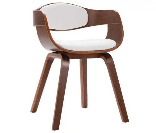 Virtuves Krēsli, 2 Gab., Liekts Koks Un Mākslīgā Āda Vidaxl