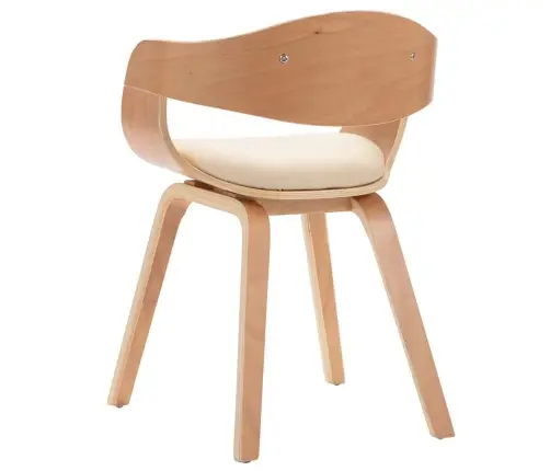 Virtuves Krēsli, 2 Gab., Liekts Koks Un Mākslīgā Āda Vidaxl