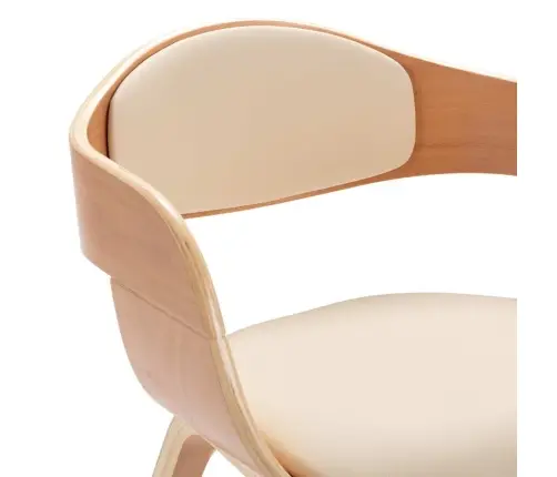 Virtuves Krēsli, 2 Gab., Liekts Koks Un Mākslīgā Āda Vidaxl