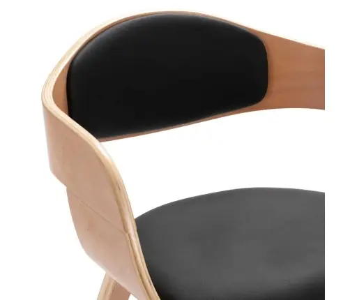 Valgomojo Kėdės, 2Vnt., Išlenkta Mediena Ir Dirbtinė Oda