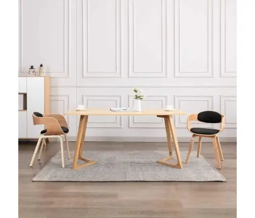 Valgomojo Kėdės, 2Vnt., Išlenkta Mediena Ir Dirbtinė Oda