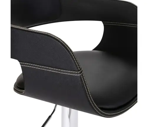 Baro Taburetė, Juodos Spalvos, Dirbtinė Oda