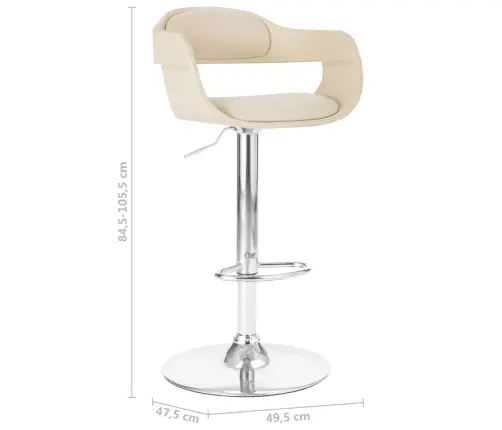 Bāra Krēsls, Balta Mākslīgā Āda Vidaxl