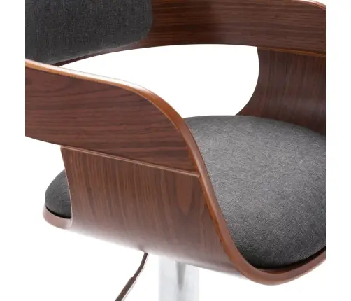 Baro Taburetė, Pilkos Spalvos, Fanera Ir Audinys