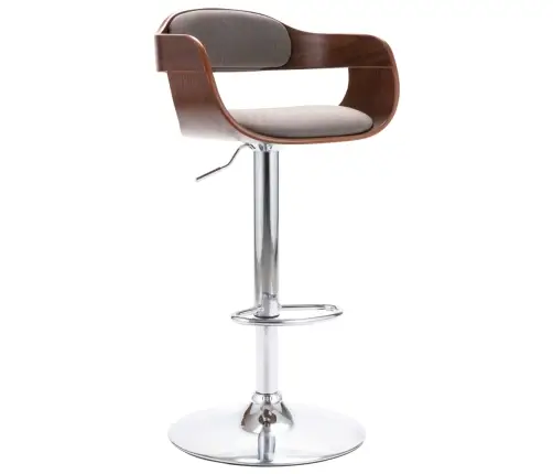 Bāra Krēsls, Saplāksnis, Pelēkbrūns Audums Vidaxl