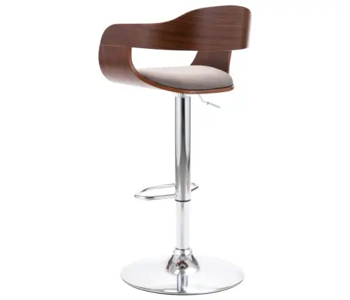 Bāra Krēsls, Saplāksnis, Pelēkbrūns Audums Vidaxl