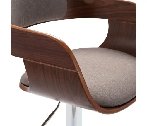 Bāra Krēsls, Saplāksnis, Pelēkbrūns Audums Vidaxl