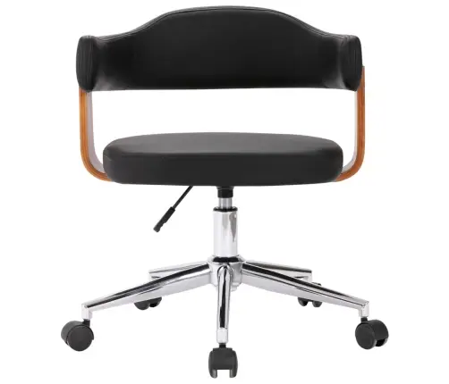 Pasukama Valgomojo Kėdė, Juoda, Lenkta Mediena Ir Dirbtinė Oda