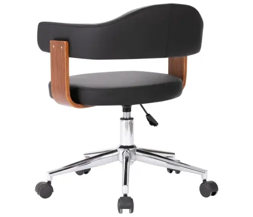 Pasukama Valgomojo Kėdė, Juoda, Lenkta Mediena Ir Dirbtinė Oda