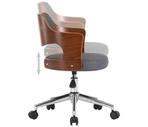 Pöörlev Söögitool, Hall, Painutatud Puit Ja Kangas