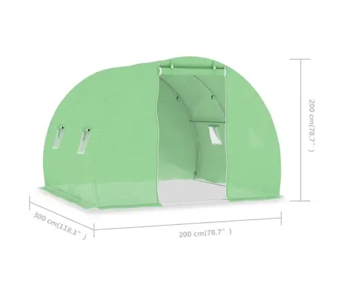 Kasvuhoone 6 M² 3 X 2 X 2 M
