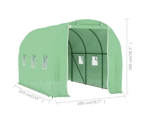 Kasvuhoone 6,86 M² 3,43 X 2 X 2 M