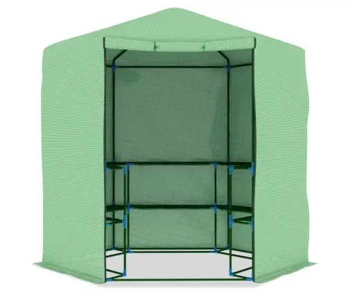 Siltumnīca Ar Plauktiem, Tērauds, 227X223 Cm Vidaxl