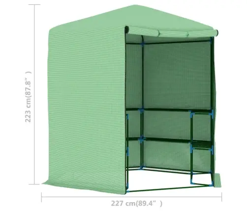 Siltumnīca Ar Plauktiem, Tērauds, 227X223 Cm Vidaxl