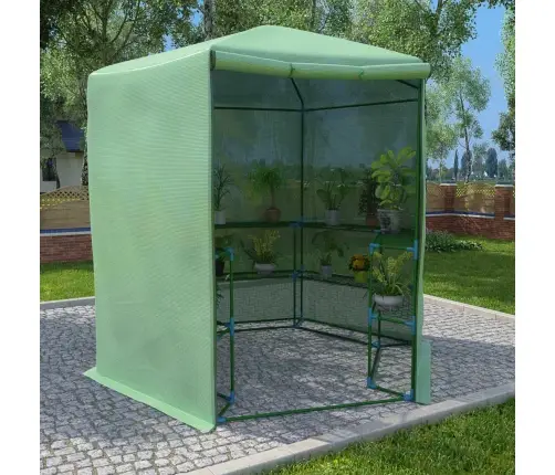 Siltumnīca Ar Plauktiem, Tērauds, 227X223 Cm Vidaxl