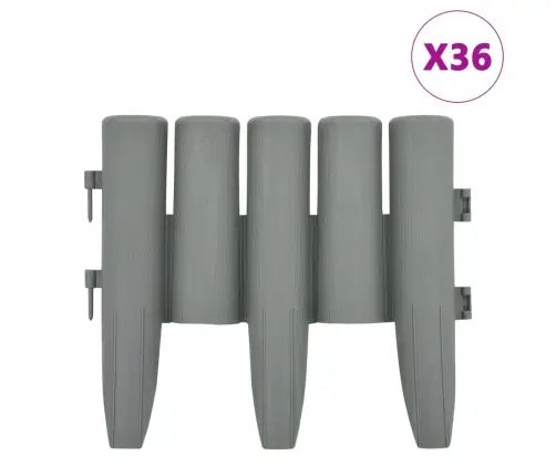 Zāliena Apmales, 36 Gab., Pelēkas, 10 M, Pp Vidaxl