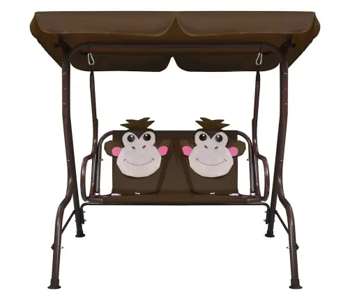 Bērnu Šūpuļdīvāns, Brūns, 115X75X110 Cm, Audums Vidaxl