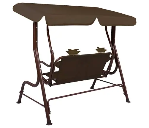 Bērnu Šūpuļdīvāns, Brūns, 115X75X110 Cm, Audums Vidaxl