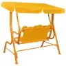 Bērnu Šūpuļdīvāns, Dzeltens, 115X75X110 Cm, Audums Vidaxl