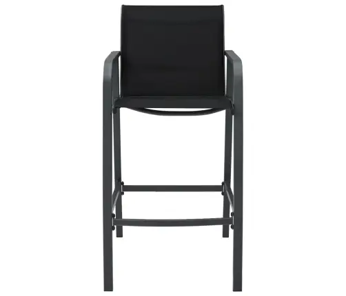 Dārza Krēsli, 2 Gab., Melns Tekstilēns Vidaxl