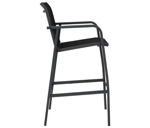 Dārza Krēsli, 2 Gab., Melns Tekstilēns Vidaxl