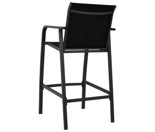 Dārza Krēsli, 2 Gab., Melns Tekstilēns Vidaxl