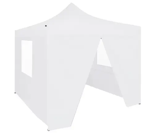 Sulankstoma Palapinė Su 4 Sienomis, Balta, 3X3M, Plienas