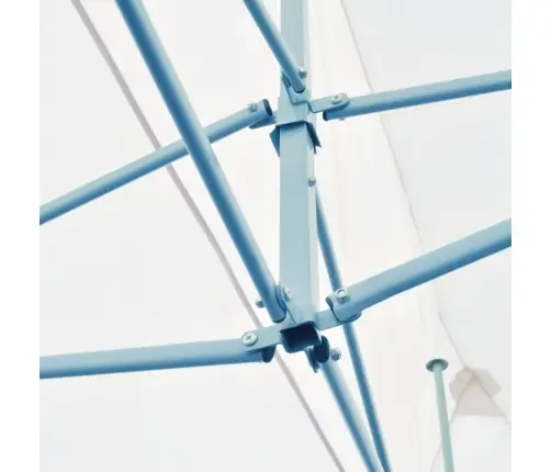 Saliekama Nojume Ar Sānu Sienām, Balta, 3X6 M, Tērauds Vidaxl