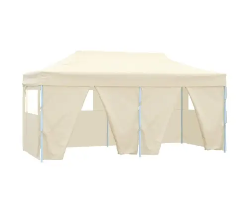 Saliekama Nojume Ar 4 Sienām, Krēmkrāsa, 3X6 M, Tērauds Vidaxl