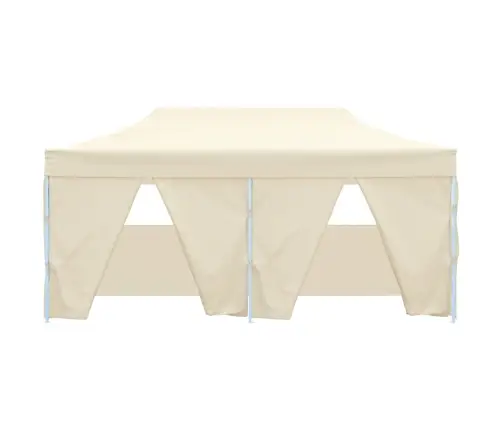 Saliekama Nojume Ar 4 Sienām, Krēmkrāsa, 3X6 M, Tērauds Vidaxl