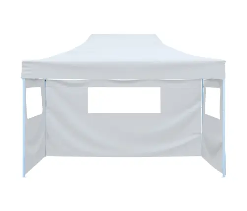 Išskleidžiama Proginė Palapinė Su 3 Sienomis, Balta, 291X413X315 Cm