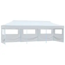 Saliekama Nojume Ar 5 Sānu Sienām, 3X9 M, Balta Vidaxl