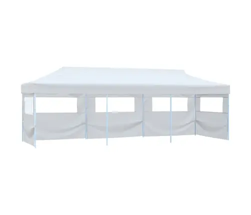 Saliekama Nojume Ar 5 Sānu Sienām, 3X9 M, Balta Vidaxl