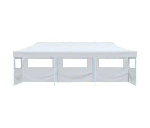 Saliekama Nojume Ar 5 Sānu Sienām, 3X9 M, Balta Vidaxl