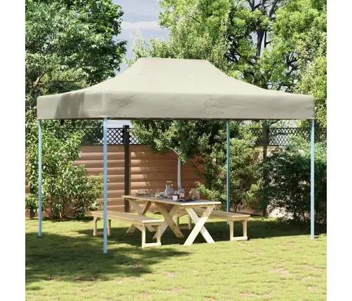 Sulankstoma Proginė Palapinė, Kreminė, 3X4M, Plienas