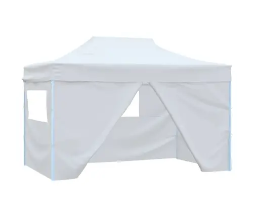 Saliekama Nojume Ar 4 Sienām, Balta, 280X410X315 Cm, Tērauds Vidaxl