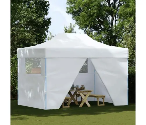 Saliekama Nojume Ar 4 Sienām, Balta, 280X410X315 Cm, Tērauds Vidaxl