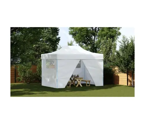 Saliekama Nojume Ar 4 Sienām, Balta, 280X410X315 Cm, Tērauds Vidaxl