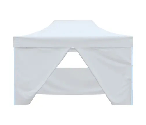 Saliekama Nojume Ar 4 Sienām, Balta, 280X410X315 Cm, Tērauds Vidaxl