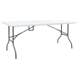 Sulankstomas Sodo Stalas, Baltas, 180X72X72cm Hdpe